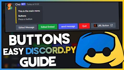 py extension for using discord uiinteraction features pip package read the docs examples RIP Introduction This is a discord. . Discordpy buttons